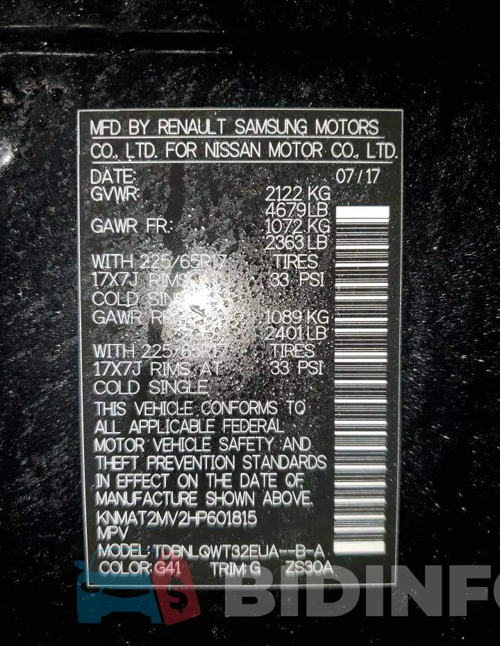 KNMAT2MV2HP601815 Photo# 12