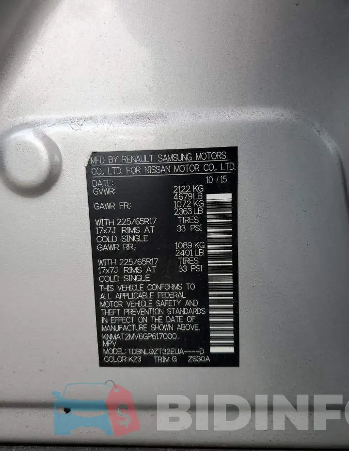 KNMAT2MV6GP617000 Photo# 10