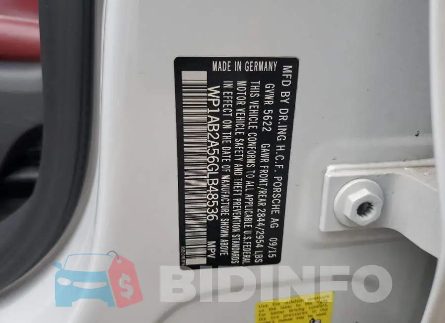 WP1AB2A56GLB48536 Photo# 12