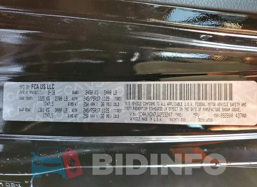 1C4HJXDN7JW253247 Photo# 14