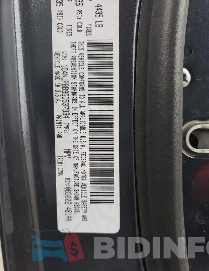 1C4NJPBB9GD537334 Photo# 13