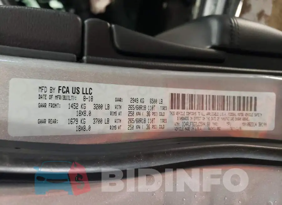 1C4RJFBG2JC504180 Photo# 13