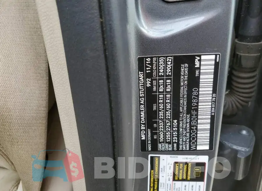 WDC0G4JB0HF198780 Photo# 13