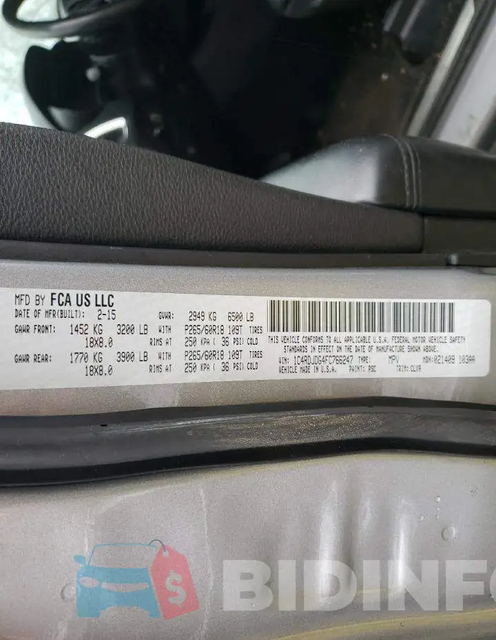 1C4RDJDG4FC766247 Photo# 14
