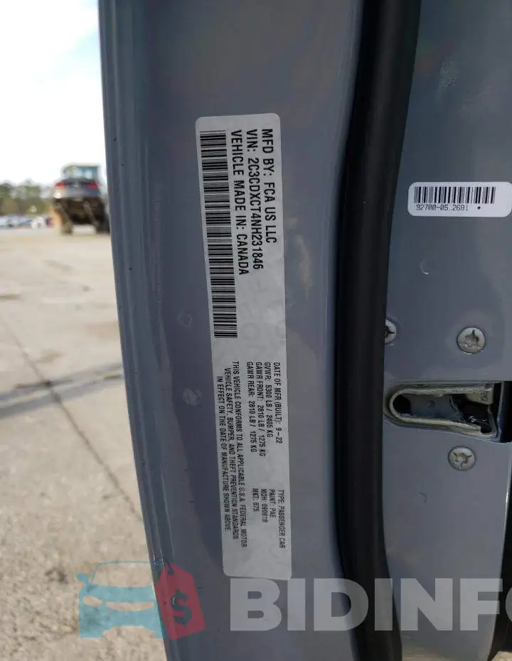 2C3CDXCT4NH231846 Photo# 12