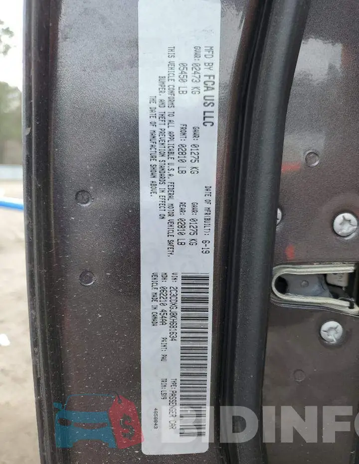 2C3CDXGJ8KH681634 Photo# 12