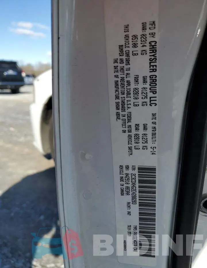 2C3CDXHG2EH288283 Photo# 12