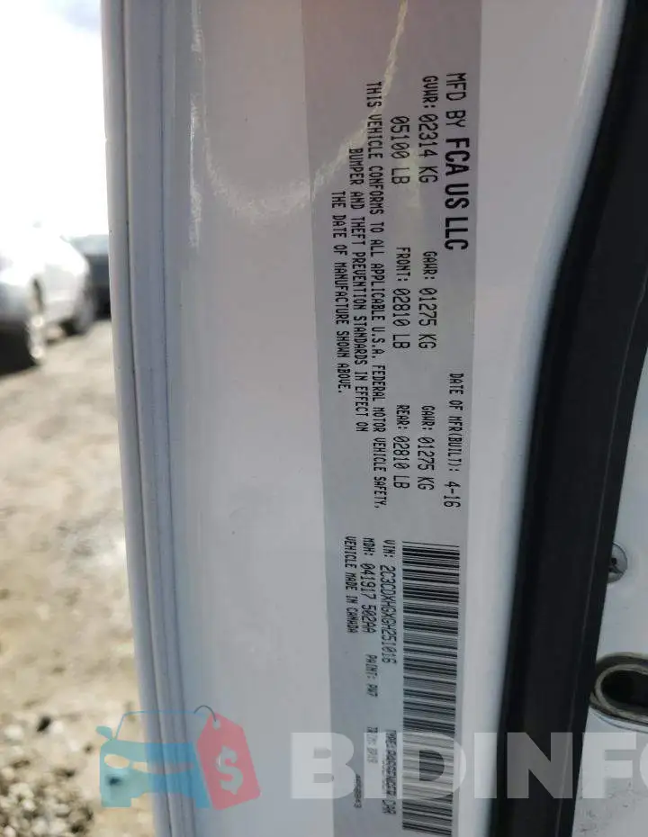 2C3CDXHGXGH251016 Photo# 13