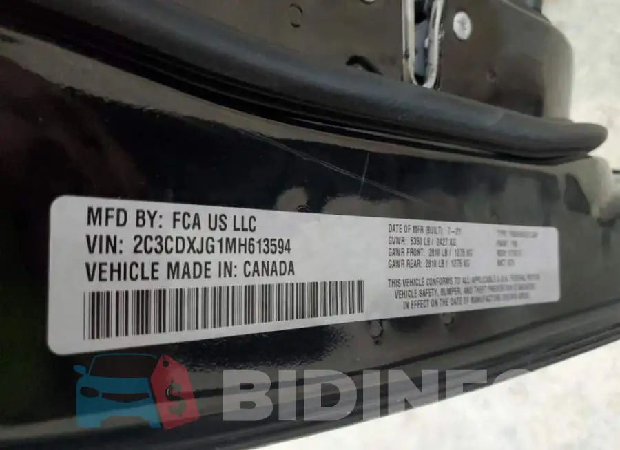 2C3CDXJG1MH613594 Photo# 12