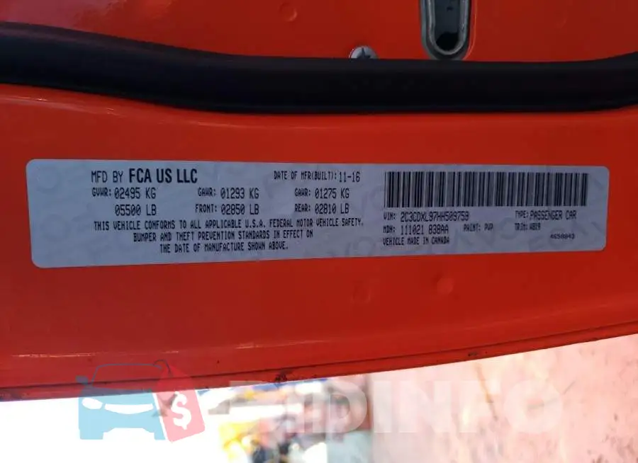 2C3CDXL97HH509759 Photo# 13