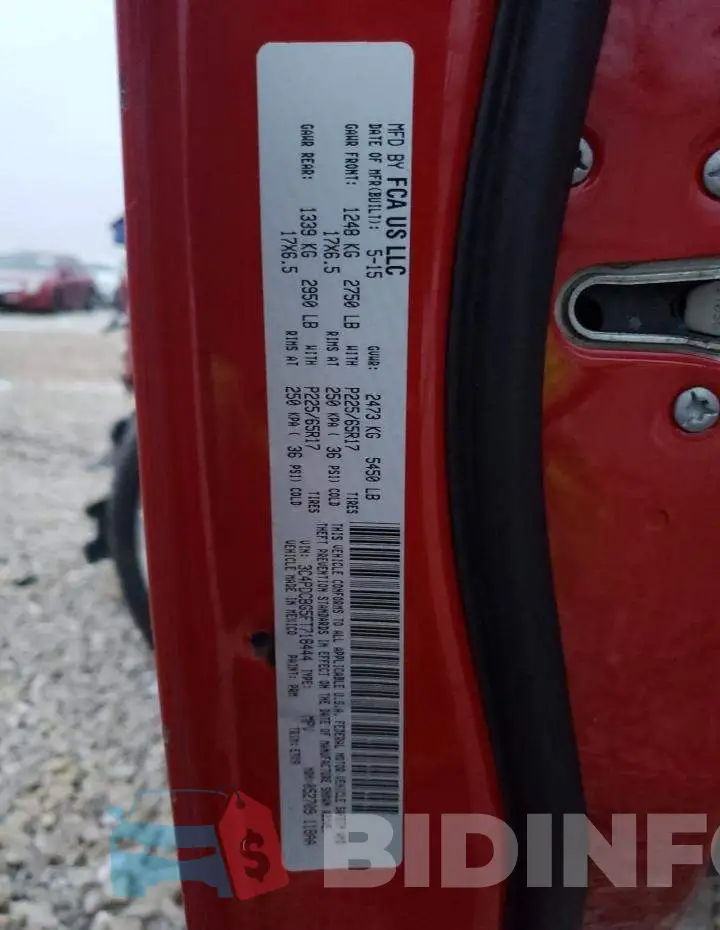 3C4PDCBG5FT718444 Photo# 12