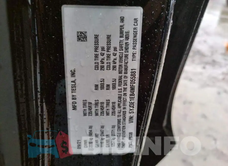 5YJ3E1EB4MF055881 Photo# 12