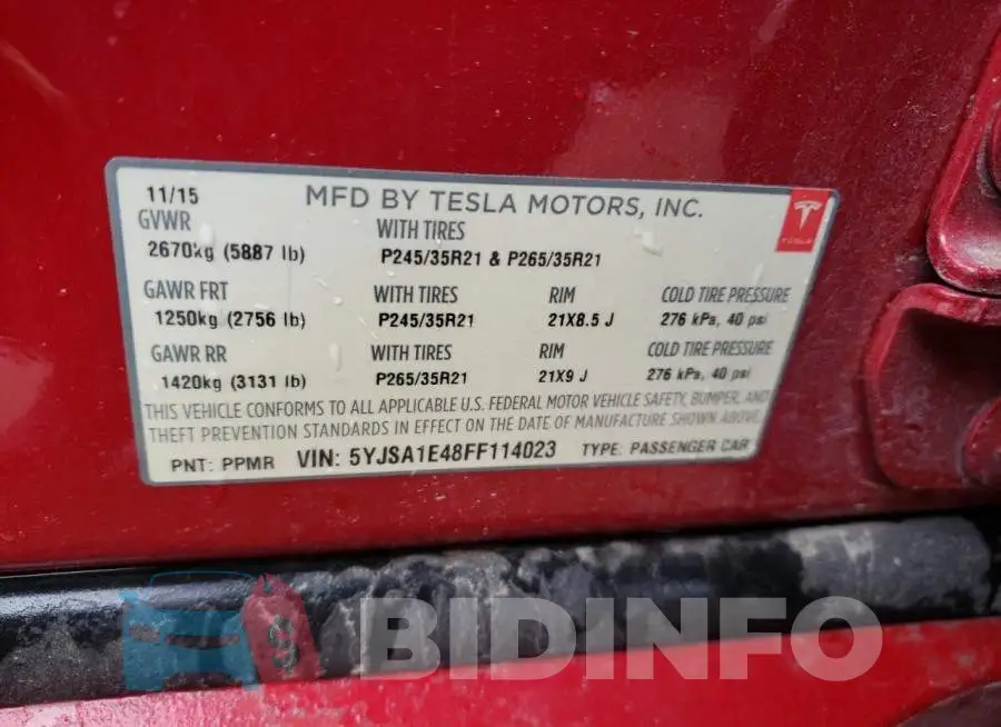 5YJSA1E48FF114023 Photo# 13