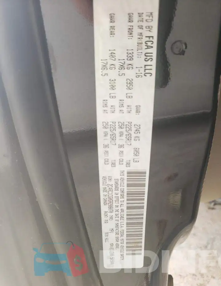 2C4RC1CG0GR208070 Photo# 14