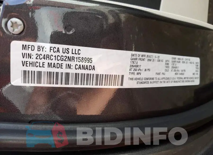 2C4RC1CG2NR158995 Photo# 13