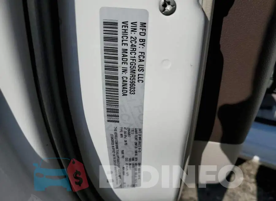 2C4RC1FG5MR596033 Photo# 13