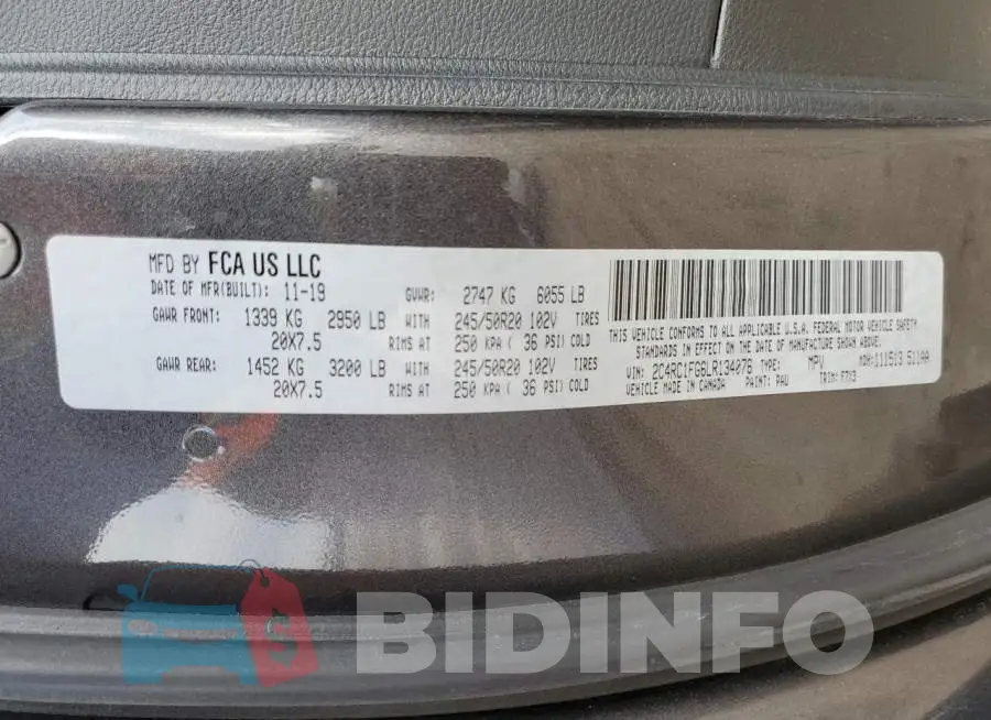 2C4RC1FG6LR134076 Photo# 13