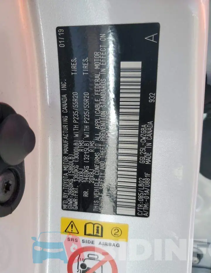 2T2BZMCA1KC185898 Photo# 10