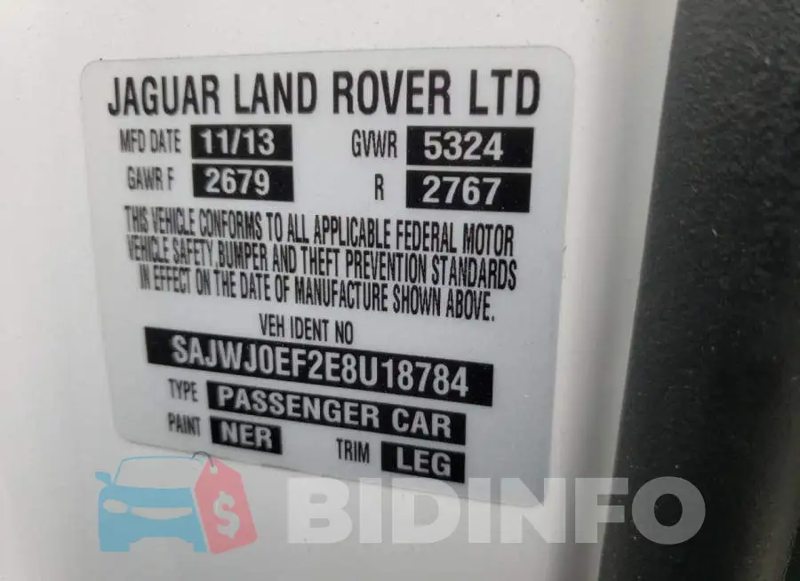 SAJWJ0EF2E8U18784 Photo# 10