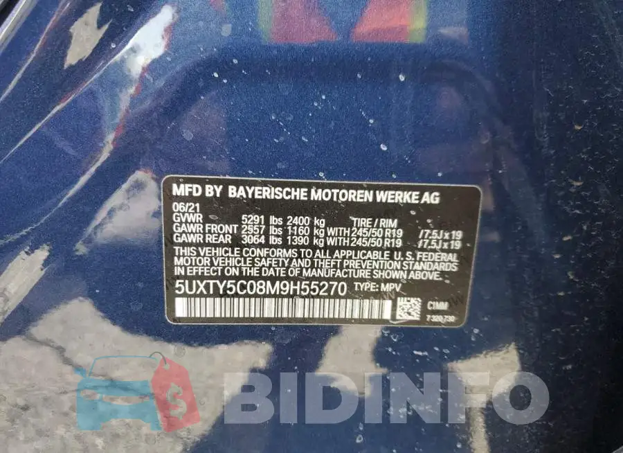 5UXTY5C08M9H55270 Photo# 14