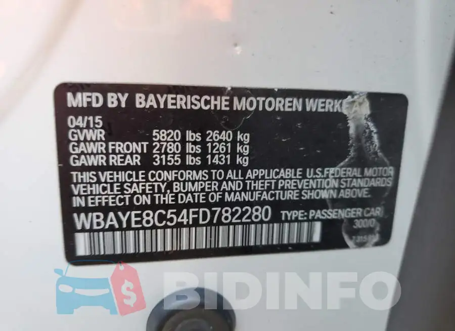 WBAYE8C54FD782280 Photo# 12
