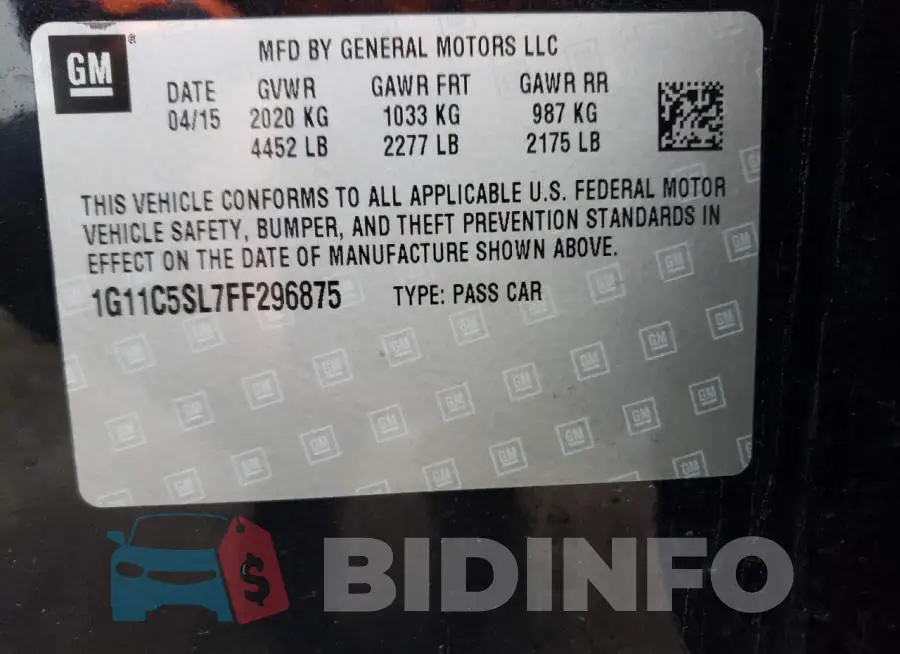 1G11C5SL7FF296875 Photo# 12