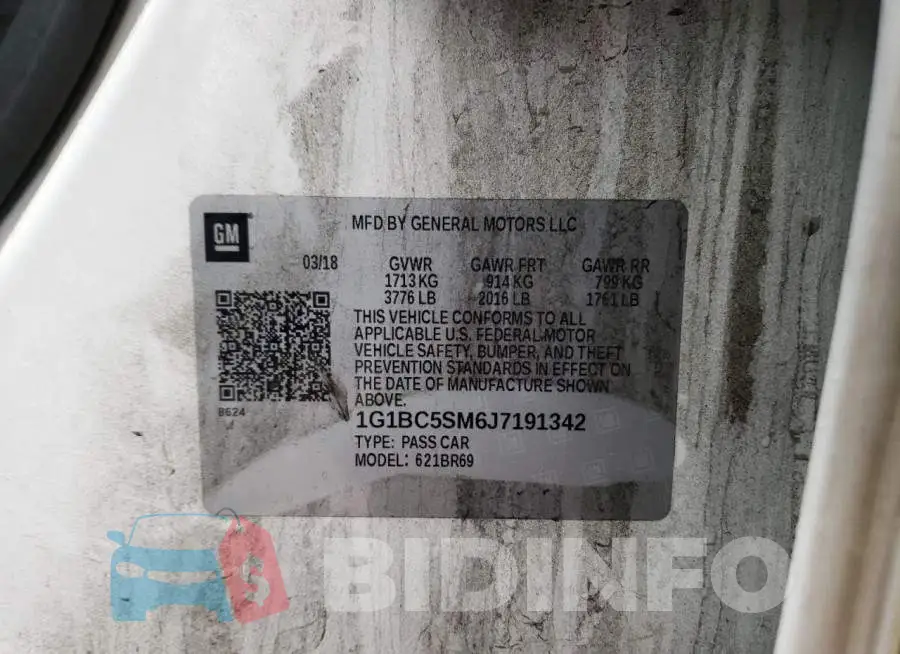 1G1BC5SM6J7191342 Photo# 12