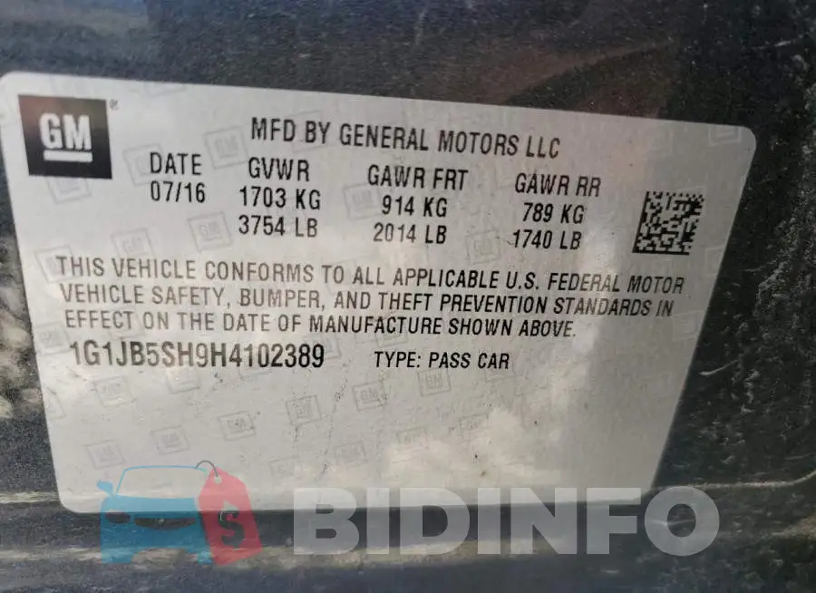 1G1JB5SH9H4102389 Photo# 12