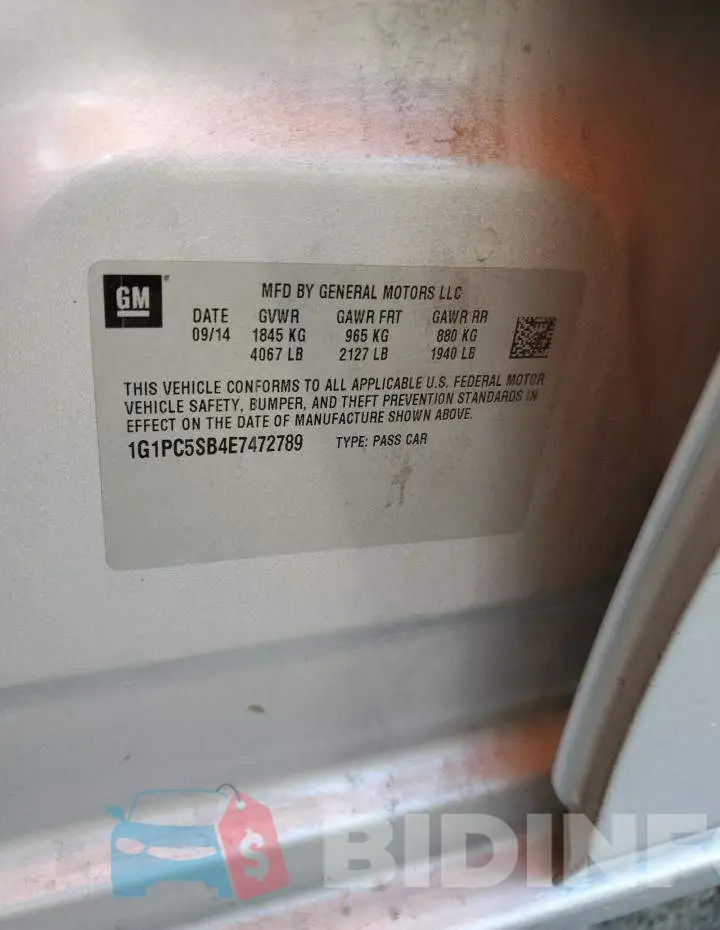 1G1PC5SB4E7472789 Photo# 12
