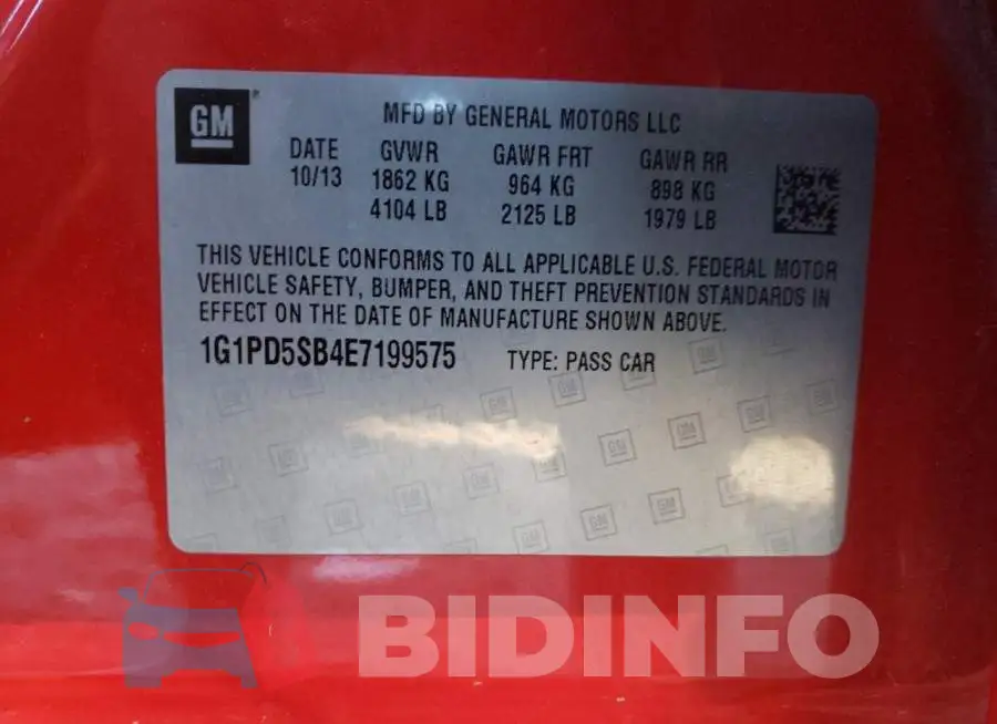 1G1PD5SB4E7199575 Photo# 13