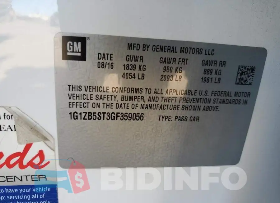 1G1ZB5ST3GF359056 Photo# 12