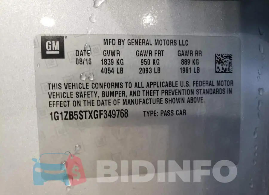 1G1ZB5STXGF349768 Photo# 12