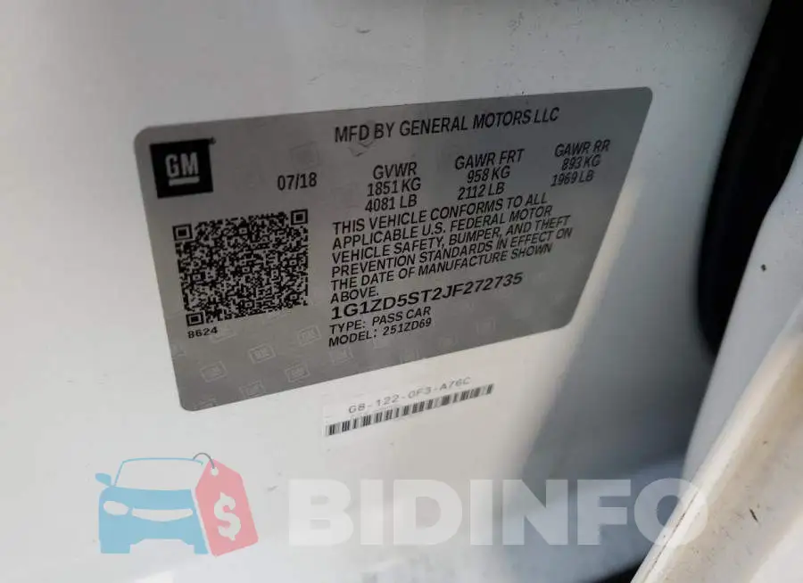 1G1ZD5ST2JF272735 Photo# 13