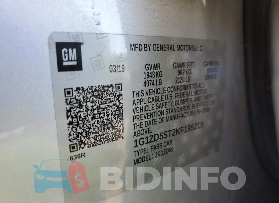 1G1ZD5ST2KF195219 Photo# 12