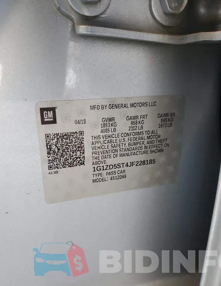 1G1ZD5ST4JF228185 Photo# 12