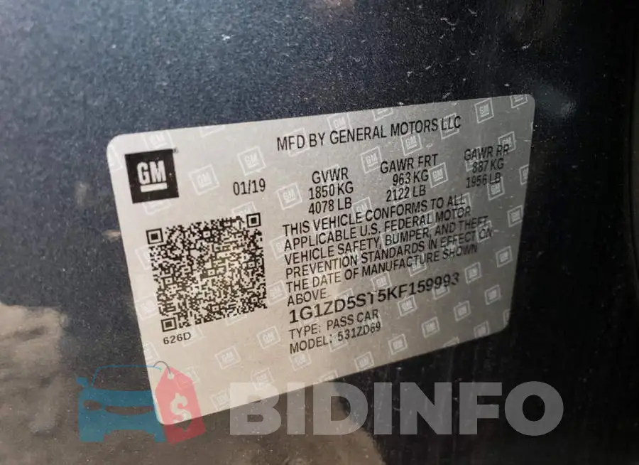 1G1ZD5ST5KF159993 Photo# 12