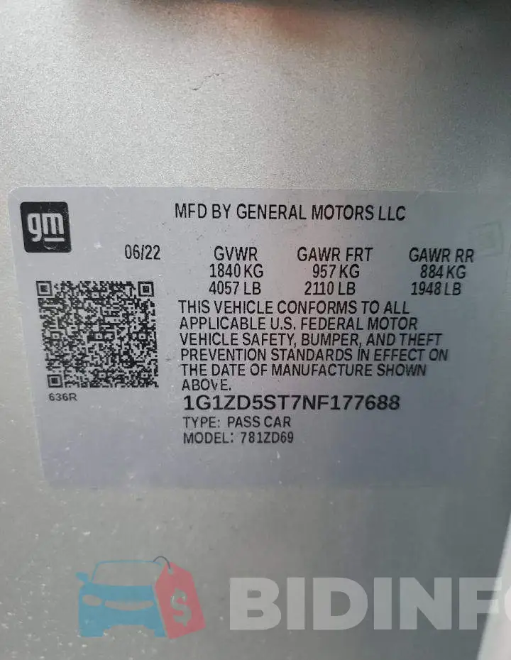 1G1ZD5ST7NF177688 Photo# 12