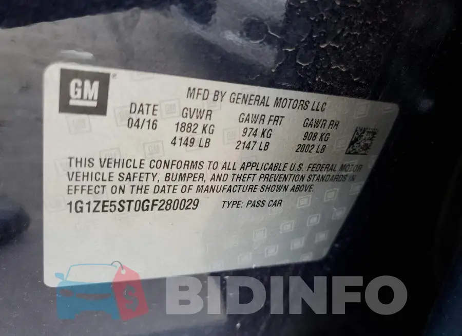 1G1ZE5ST0GF280029 Photo# 10