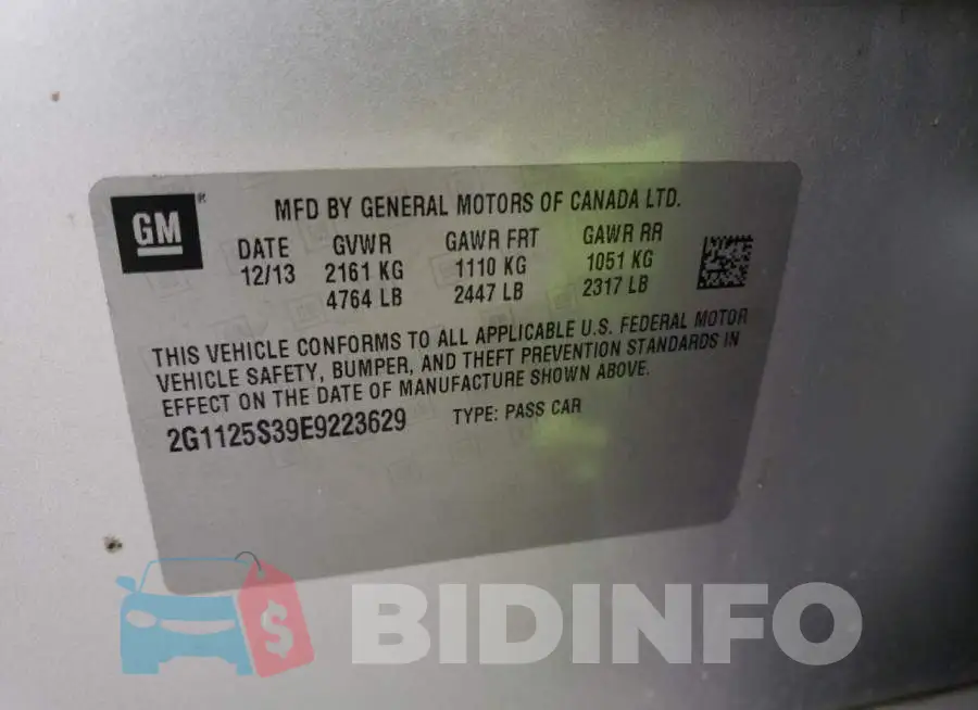 2G1125S39E9223629 Photo# 12