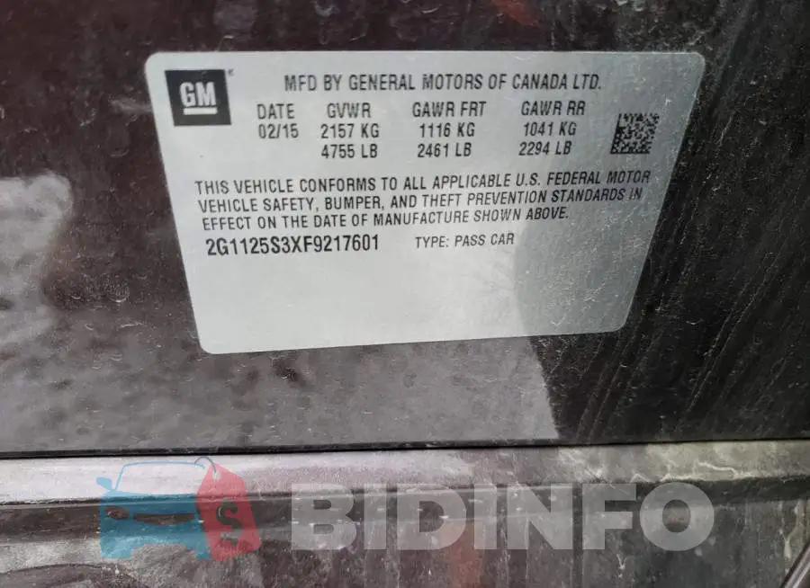2G1125S3XF9217601 Photo# 12