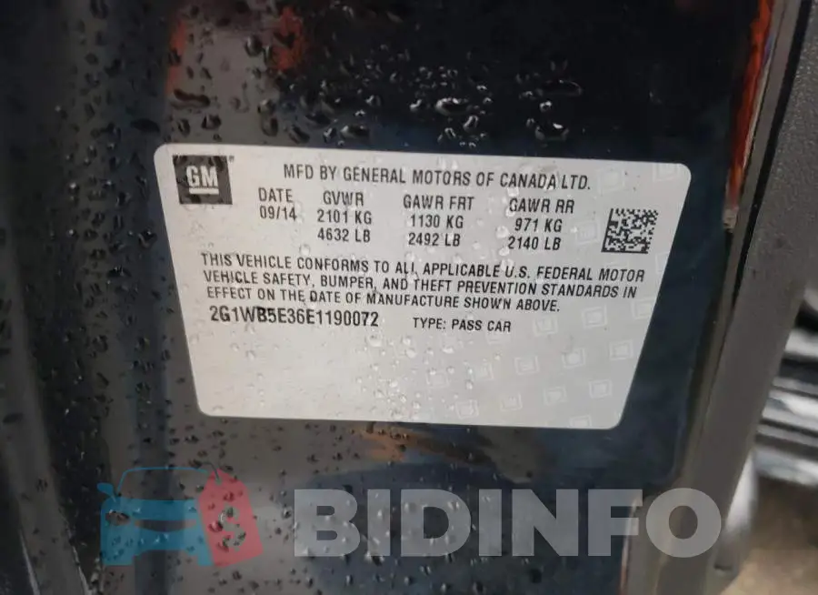 2G1WB5E36E1190072 Photo# 12