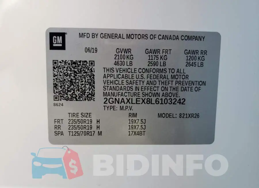 2GNAXLEX8L6103242 Photo# 13