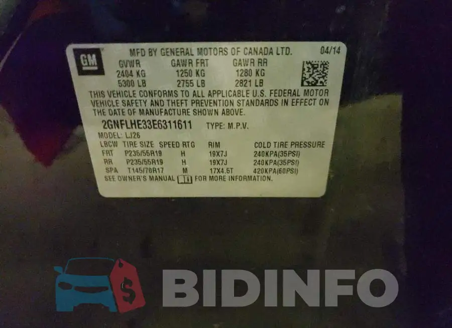 2GNFLHE33E6311611 Photo# 13