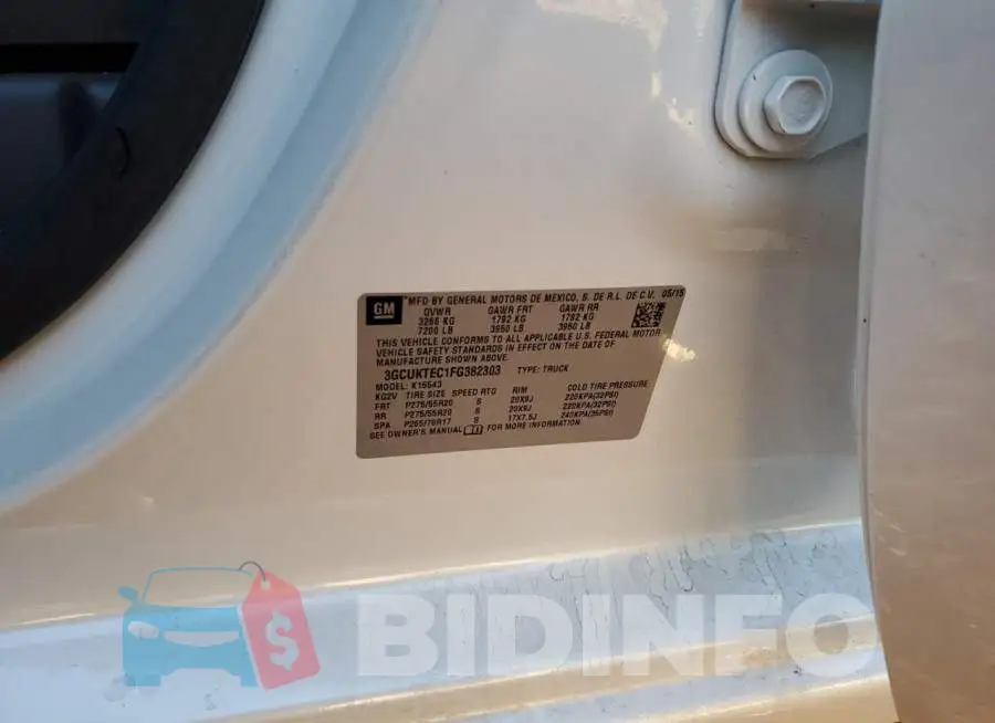 3GCUKTEC1FG382303 Photo# 10