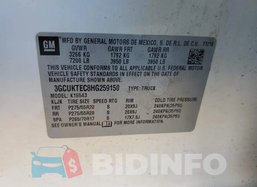3GCUKTEC8HG259150 Photo# 12