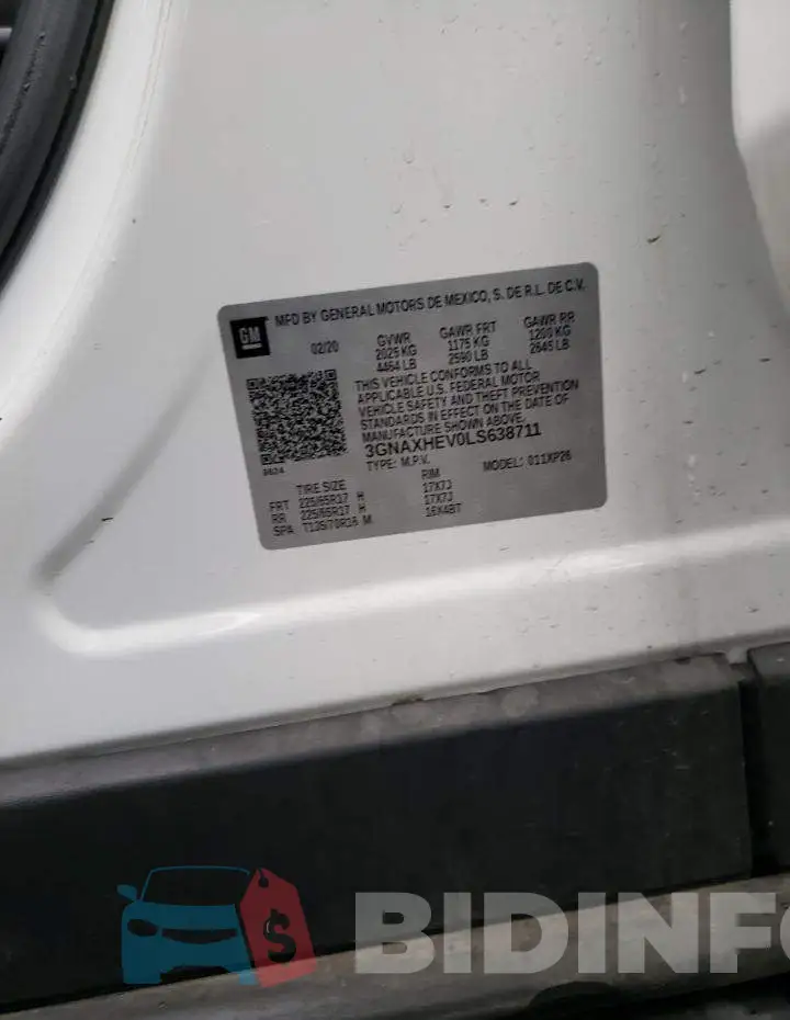 3GNAXHEV0LS638711 Photo# 13