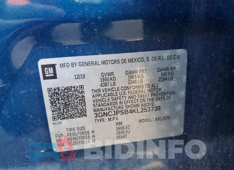3GNCJPSB4KL253739 Photo# 12
