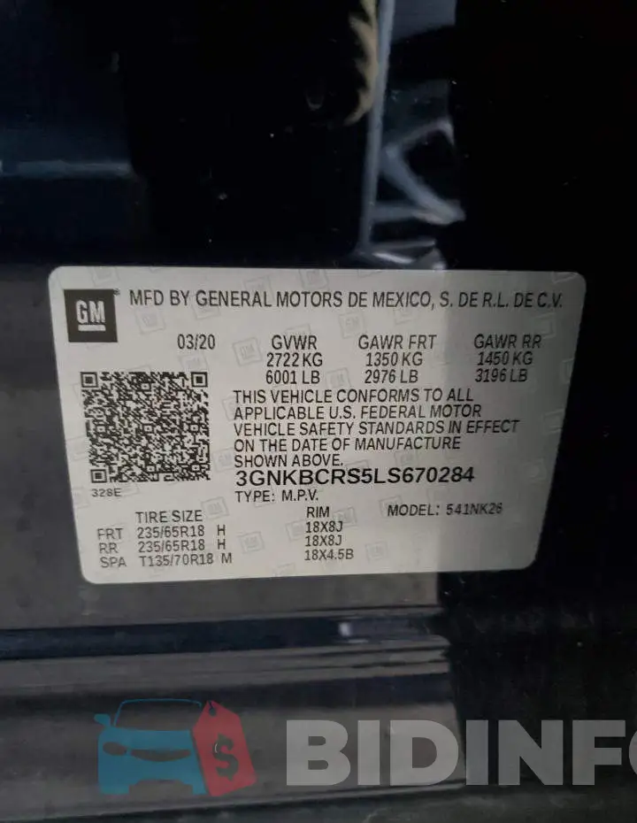 3GNKBCRS5LS670284 Photo# 12