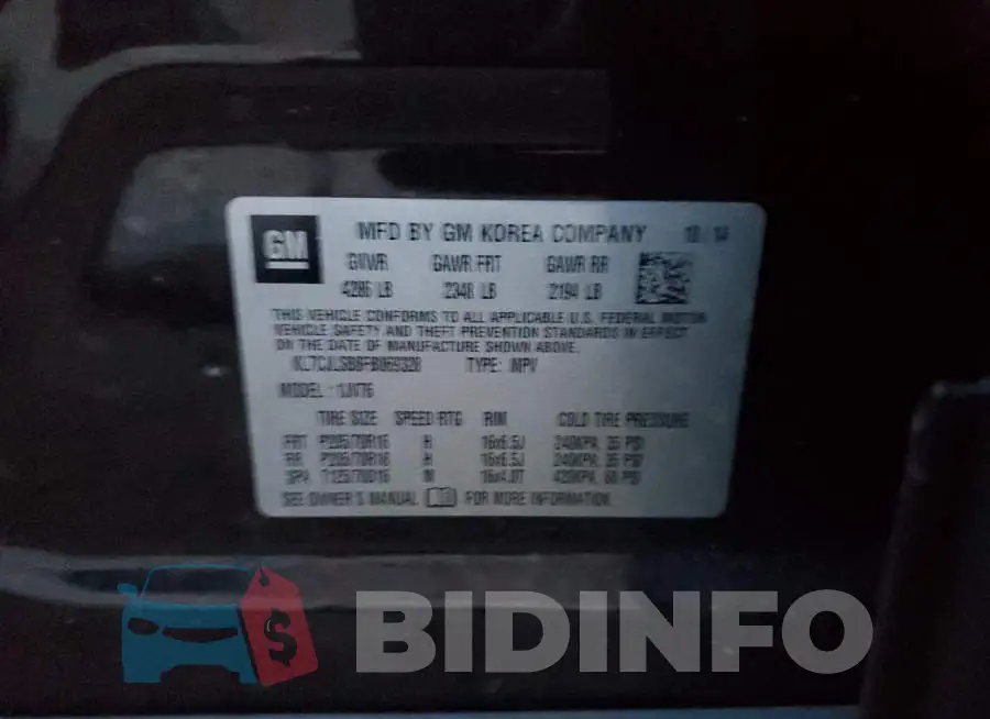 KL7CJLSB8FB069328 Photo# 12