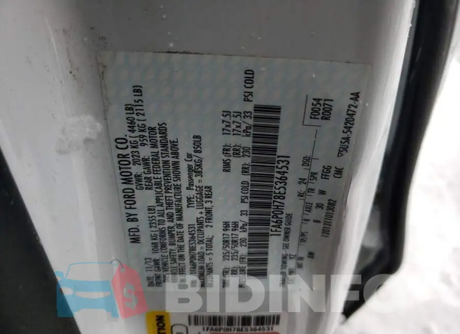 1FA6P0H78E5364531 Photo# 12